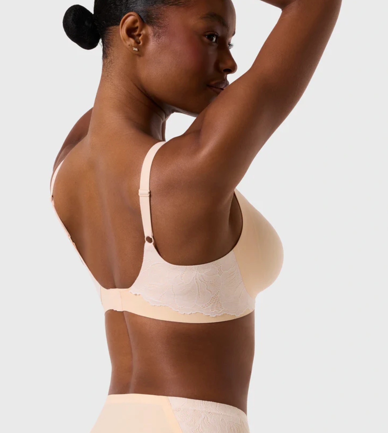 Evelyn & Bobbie Beyond Lace Bra in Peach Rose'-Anna Bella Fine Lingerie-Peach Rose'-Medium-