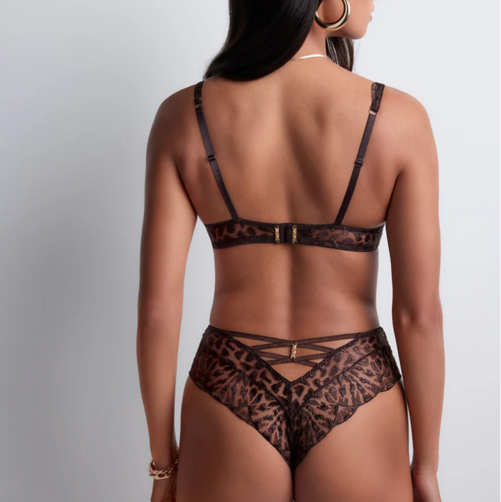 Aubade Crazy in Love High Waist Brief in Satin Brown 5D25