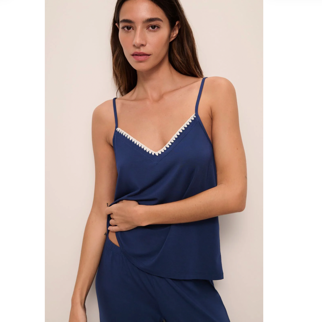 Eberjey Frida Cami / Pant PJ Set in Navy AC2018Z