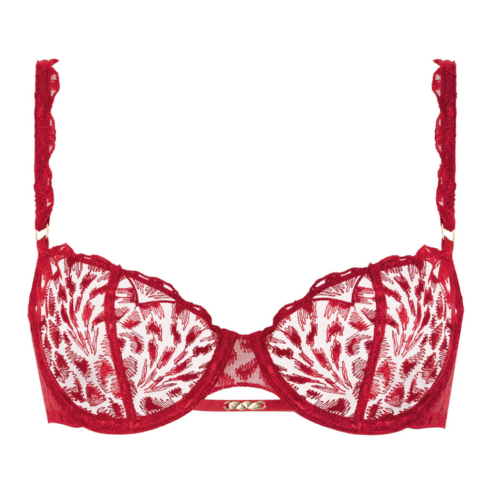 Aubade Crazy in Love Half Cup Bra in Red Delight 5DF14