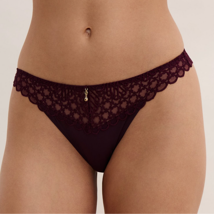 Aubade Eloge Du Desir Tanga in Deep Berry 7C26