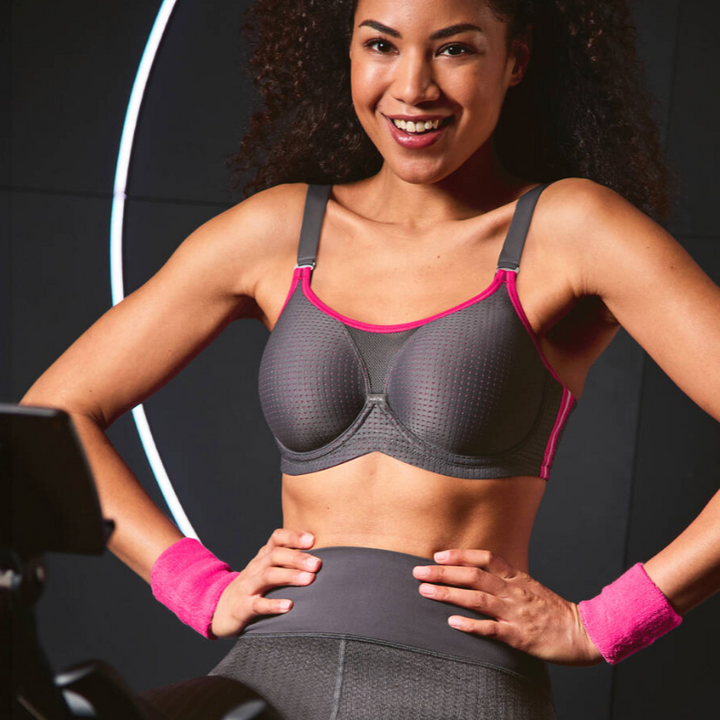 Anita Performance WireX Sports Bra 5599 in Antrazite/Pink