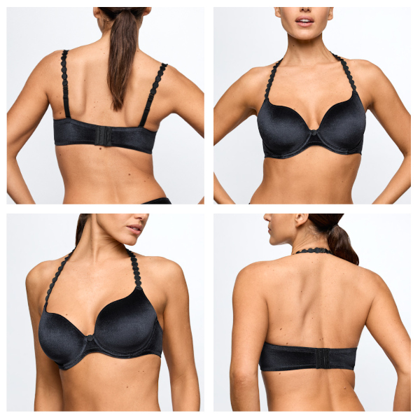 Marie Jo Tom Padded Heartshape Bra in Black Velvet 0120826