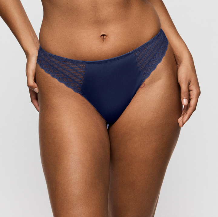 Prima Donna Twist Side Thong 0642570 in Indigofera