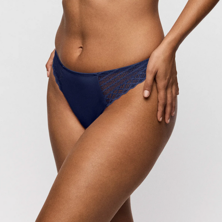 Prima Donna Twist Side Thong 0642570 in Indigofera