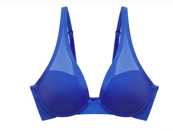 Natori True Zen Plunge T-Shirt Bra 7211343 in Blue Flame