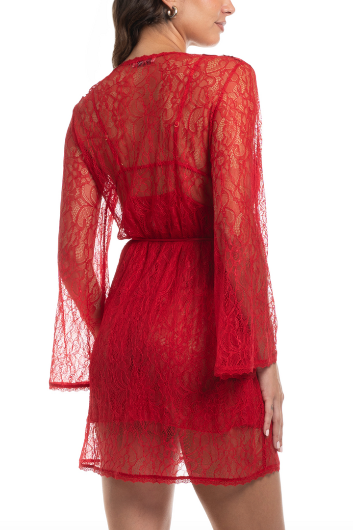 Jonquil Cassie Lace Wrapper in Bright Red CSZ031