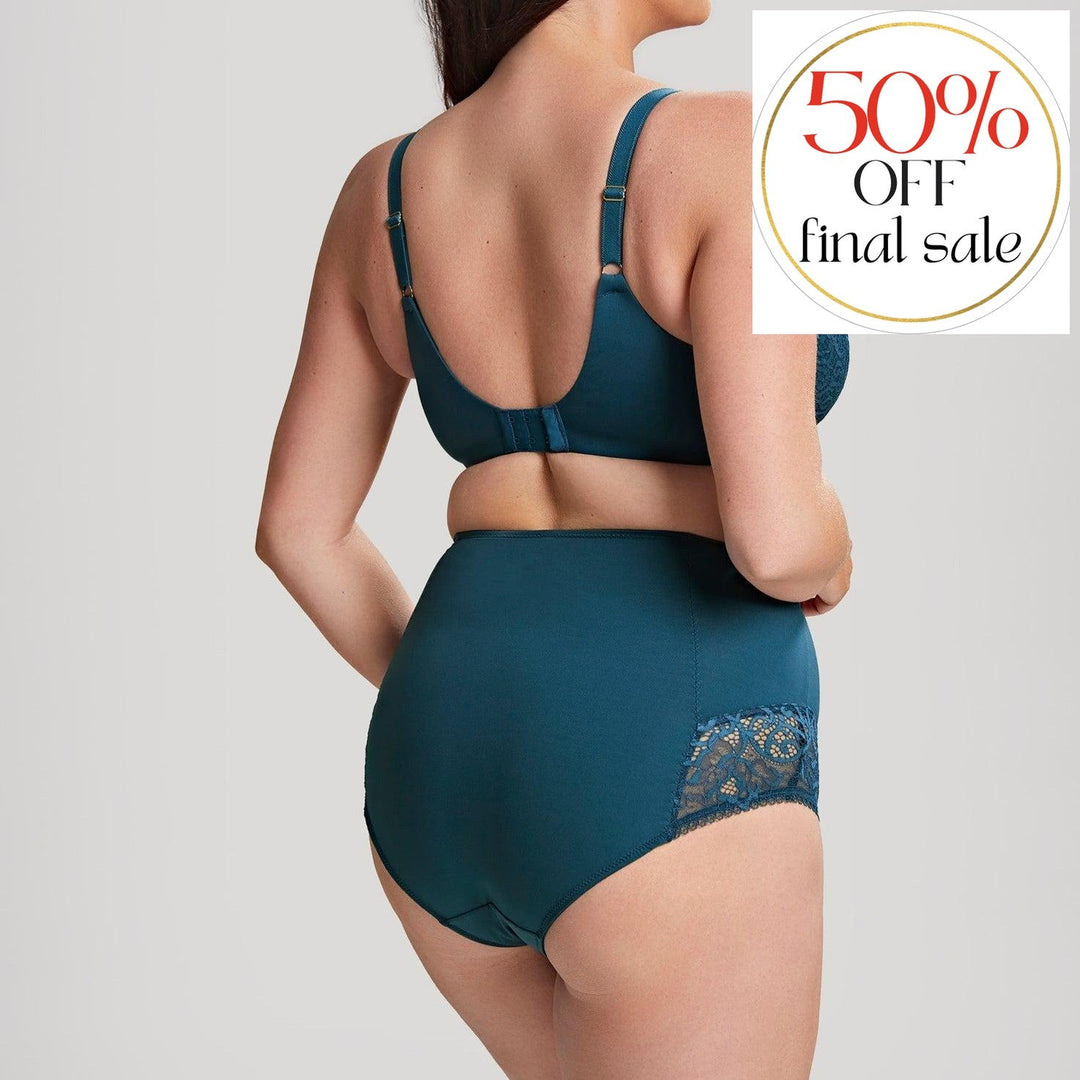 Sculptresse Estel High Waist Brief in Lagoon 9684-Panties-Sculptresse-Lagoon-Large-Anna Bella Fine Lingerie, Reveal Your Most Gorgeous Self!