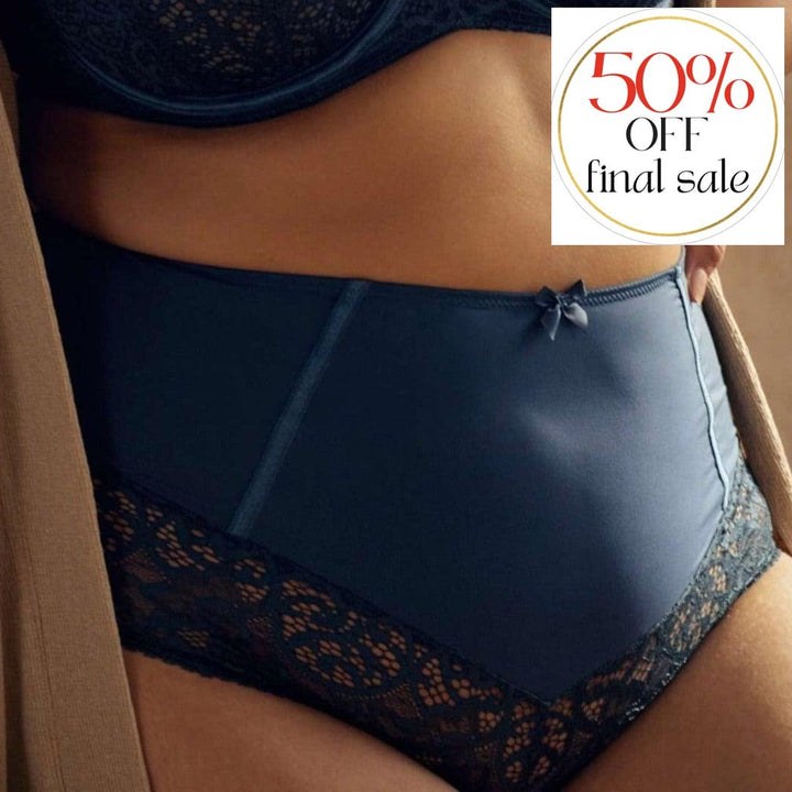 Sculptresse Estel High Waist Brief in Lagoon 9684-Panties-Sculptresse-Lagoon-Large-Anna Bella Fine Lingerie, Reveal Your Most Gorgeous Self!