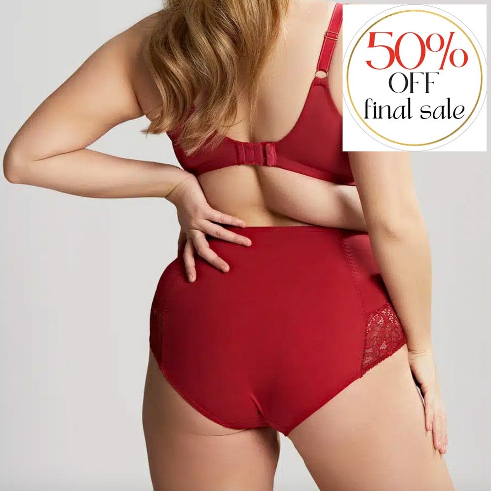Sculptresse Estel High Waist Brief in Raspberry 9684-Panties-Sculptresse-Raspberry-Medium-Anna Bella Fine Lingerie, Reveal Your Most Gorgeous Self!