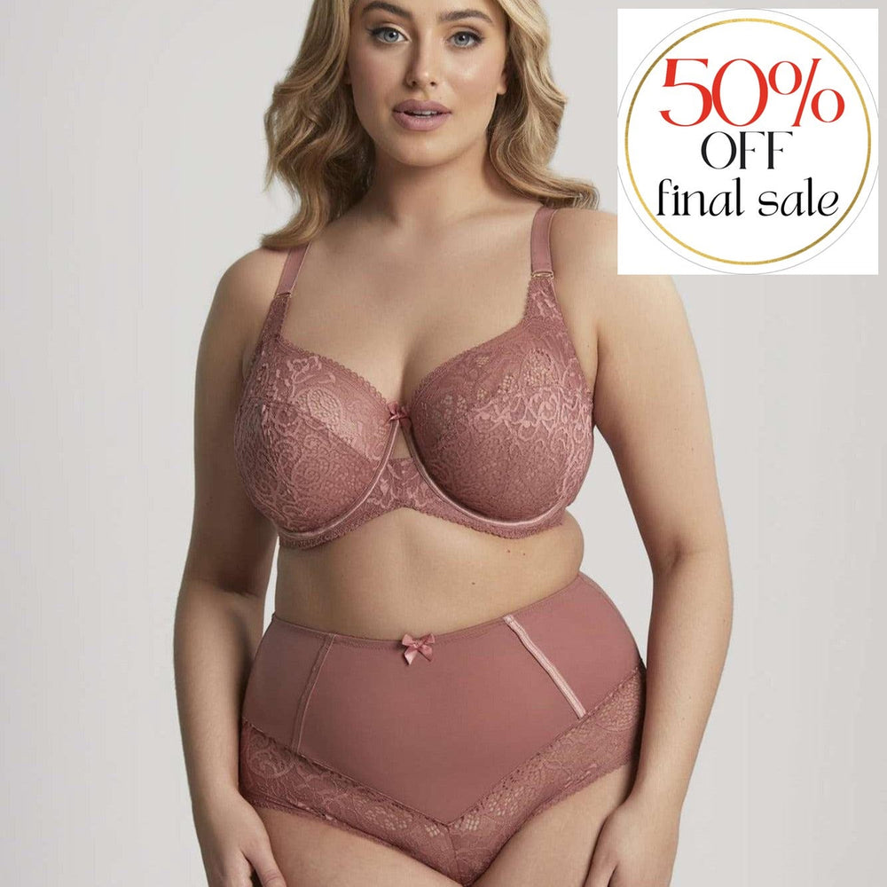 Sculptresse Estel High Waist Brief in Rose Gold 9684-Panties-Sculptresse-Rose Gold-Large-Anna Bella Fine Lingerie, Reveal Your Most Gorgeous Self!