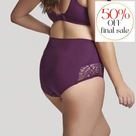 Sculptresse Estel High Waists Brief in Damson 9684-Panties-Sculptresse-Damson-Large-Anna Bella Fine Lingerie, Reveal Your Most Gorgeous Self!