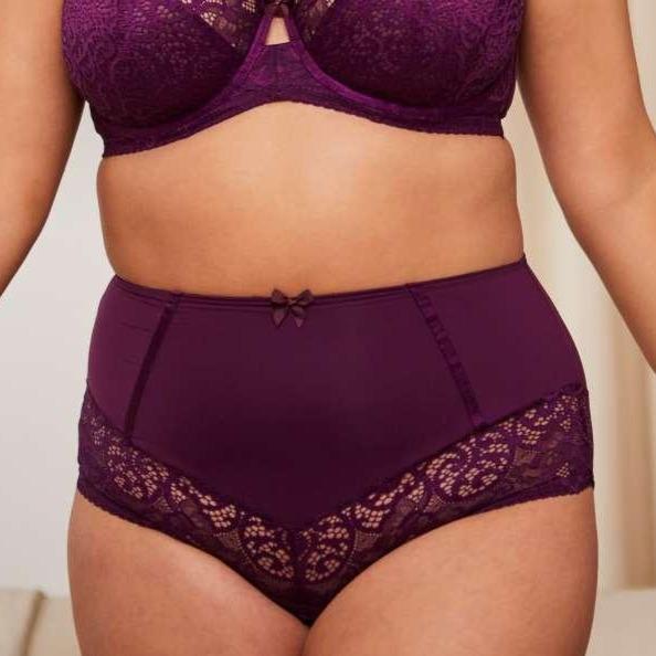 Sculptresse Estel High Waists Brief in Damson 9684-Anna Bella Fine Lingerie-Damson-Large-