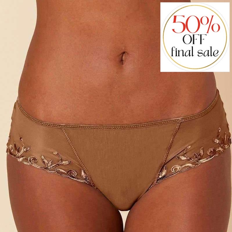 Simone Perele Andora Boyshort 131635-Panties-Simone Perele-Amaretto-XSmall (1)-Anna Bella Fine Lingerie, Reveal Your Most Gorgeous Self!