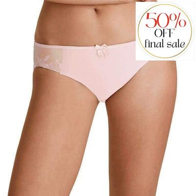 Simone Perele Andora Cotton Thong 131705-Panties-Simone Perele-Peau Rose-Small-Anna Bella Fine Lingerie, Reveal Your Most Gorgeous Self!