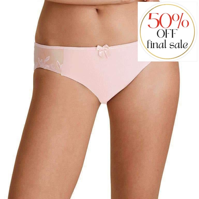Simone Perele Andora Cotton Thong 131705-Panties-Simone Perele-Blush-XSmall-Anna Bella Fine Lingerie, Reveal Your Most Gorgeous Self!
