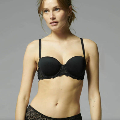 Simone Perele Caresse 3D Demi Cup Bra in Black 12A343-Bras-Simone Perele-Black-32-F-Anna Bella Fine Lingerie, Reveal Your Most Gorgeous Self!