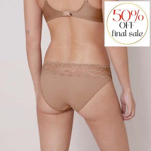 Simone Perele Caresse Bikini Brief in Nutmeg 12A770-Panties-Simone Perele-Nutmeg-Large-Anna Bella Fine Lingerie, Reveal Your Most Gorgeous Self!