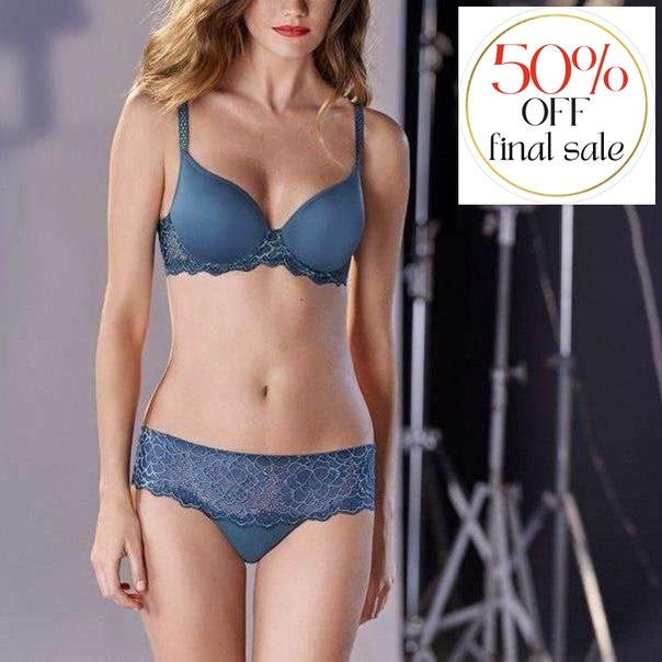 Simone Perele Caresse Boyshort 12A630-Panties-Simone Perele-French Blue-Small-Anna Bella Fine Lingerie, Reveal Your Most Gorgeous Self!