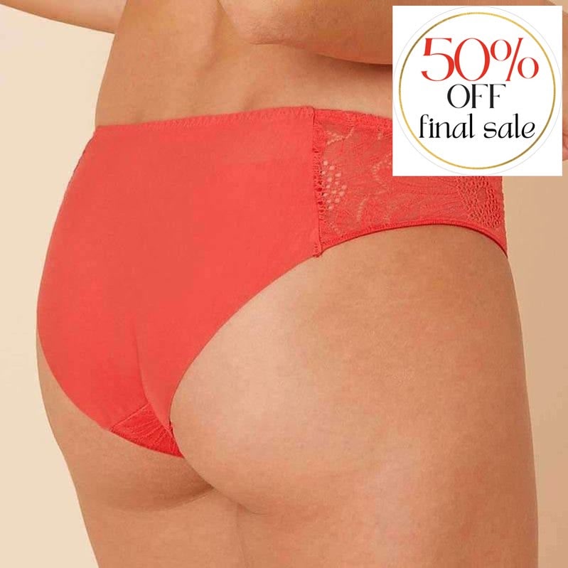 Simone Perele Citadine Bikini Brief 14K726-Panties-Simone Perele-Flamingo-Medium-Anna Bella Fine Lingerie, Reveal Your Most Gorgeous Self!