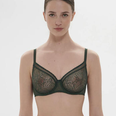 Simone Perele Comete Molded Lace Cup Bra in Icon Green 12S324-Anna Bella Fine Lingerie-Icon Green-30-E