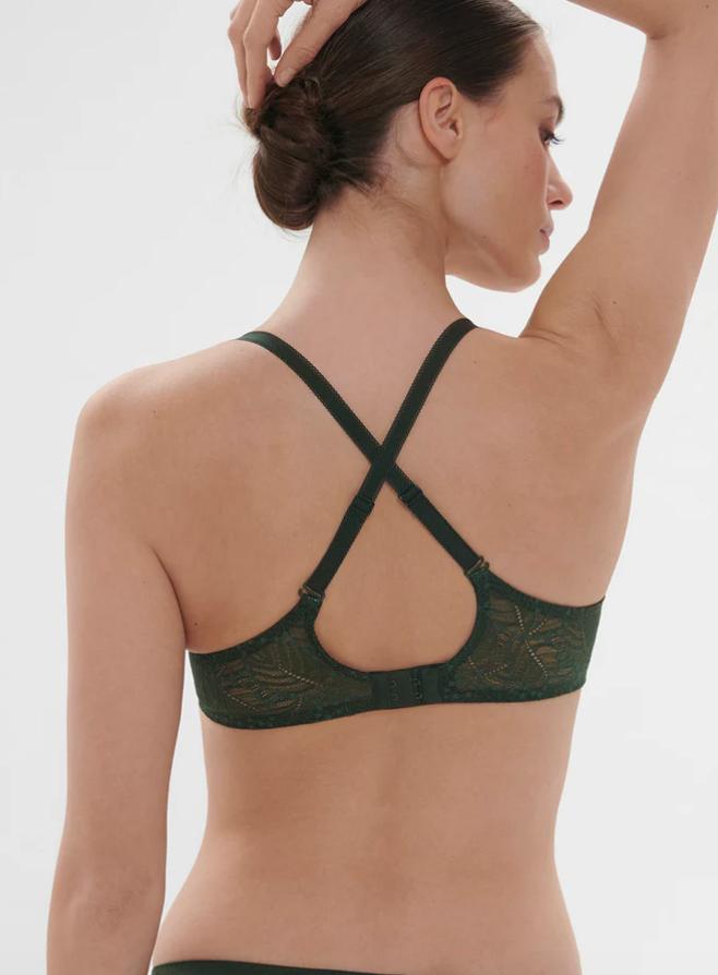 Simone Perele Comete Molded Lace Full Cup Bra in Black 12S324-Bras-Simone Perele-Black-32-C-Anna Bella Fine Lingerie, Reveal Your Most Gorgeous Self!