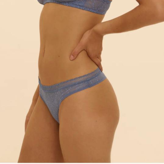 Simone Perele Comete Tanga in Chambray Blue 12S710-Panties-Simone Perele-Chambray Blue-XSmall-Anna Bella Fine Lingerie, Reveal Your Most Gorgeous Self!