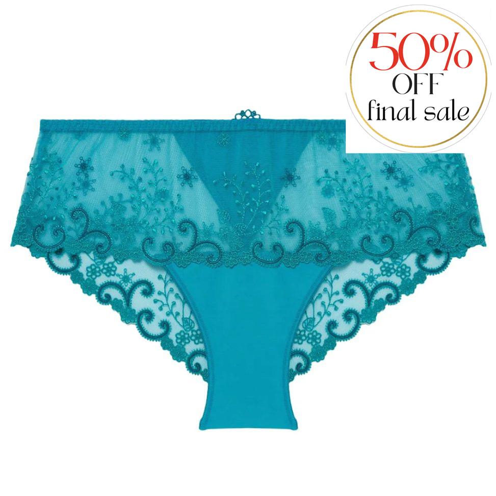 Simone Perele Delice Boyshort 12X630 in Atoll Blue-Panties-Simone Perele-Atoll Blue-XSmall-Anna Bella Fine Lingerie, Reveal Your Most Gorgeous Self!
