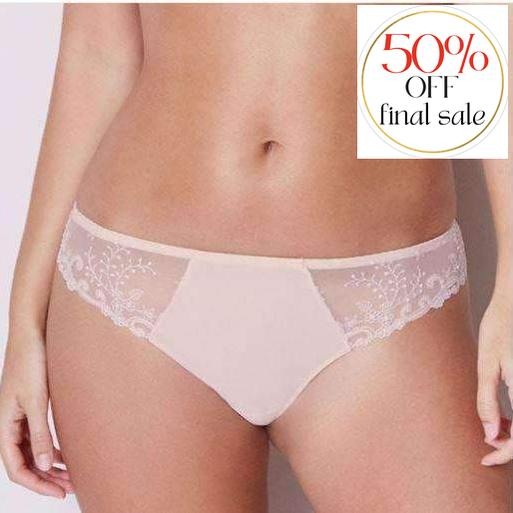 Simone Perele Delice Thong 12X700-Panties-Simone Perele-Blush-Small (2)-Anna Bella Fine Lingerie, Reveal Your Most Gorgeous Self!