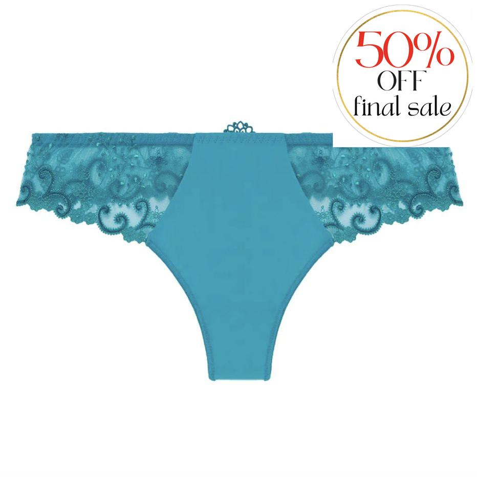 Simone Perele Delice Thong 12X700 in Atoll Blue-Panties-Simone Perele-Atoll Blue-XSmall-Anna Bella Fine Lingerie, Reveal Your Most Gorgeous Self!
