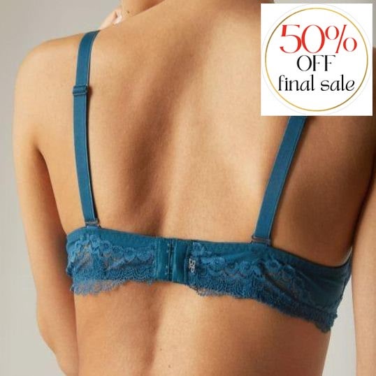 Simone Perele Eclat Demi Cup Bra 13N330-Bras-Simone Perele-Teal-32-B-Anna Bella Fine Lingerie, Reveal Your Most Gorgeous Self!