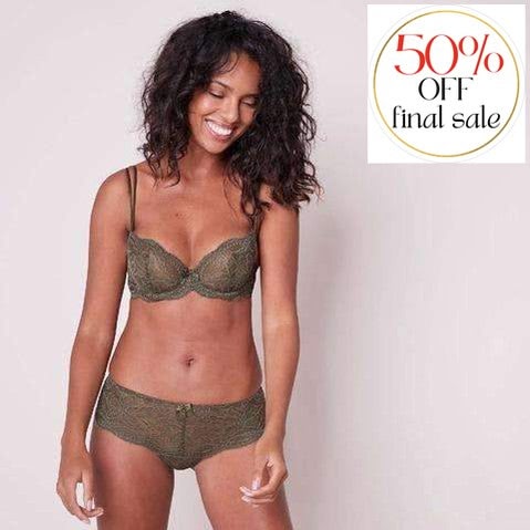 Simone Perele Eden Demi Bra 12E330-Bras-Simone Perele-Grey-32-D-Anna Bella Fine Lingerie, Reveal Your Most Gorgeous Self!