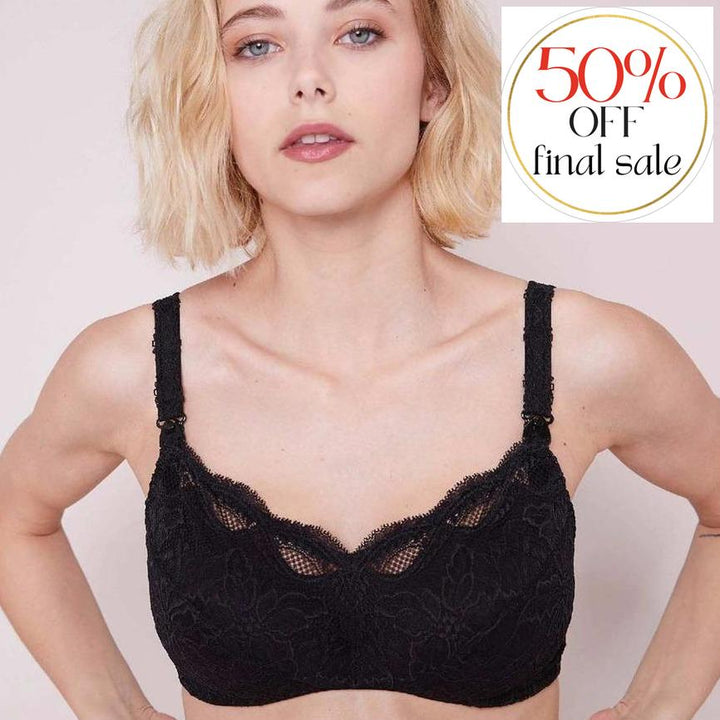 Simone Perele Eden Maternity Nursing Bra 12E399-Nursing Bras-Simone Perele-Black-32-F-Anna Bella Fine Lingerie, Reveal Your Most Gorgeous Self!