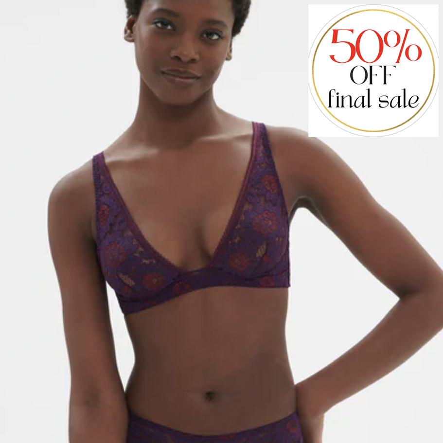 Simone Perele Festive Triangle Bra 1E1350-Bras-Simone Perele-Violet Euphoria-32-C-Anna Bella Fine Lingerie, Reveal Your Most Gorgeous Self!