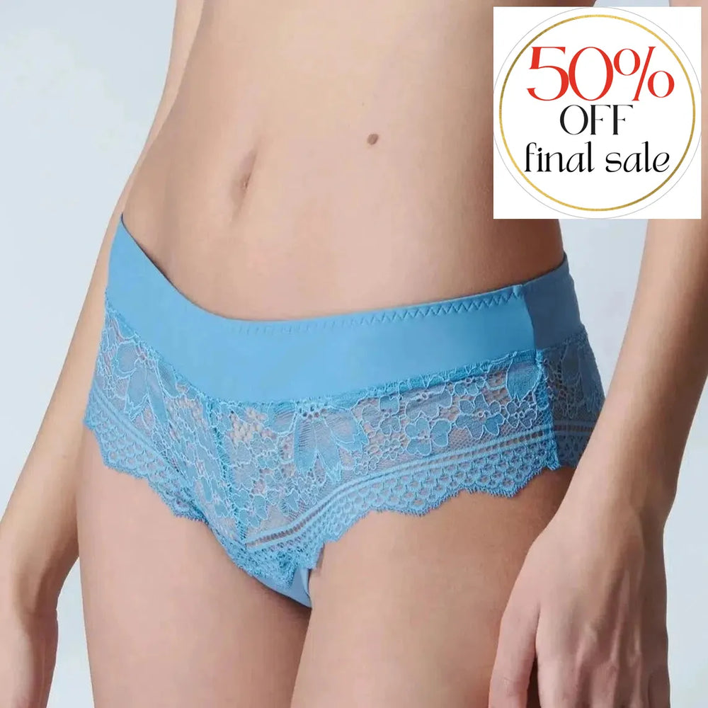 Simone Perele Freesia Boyshort 1A1630-Panties-Simone Perele-Himalayan Blue-XSmall-Anna Bella Fine Lingerie, Reveal Your Most Gorgeous Self!