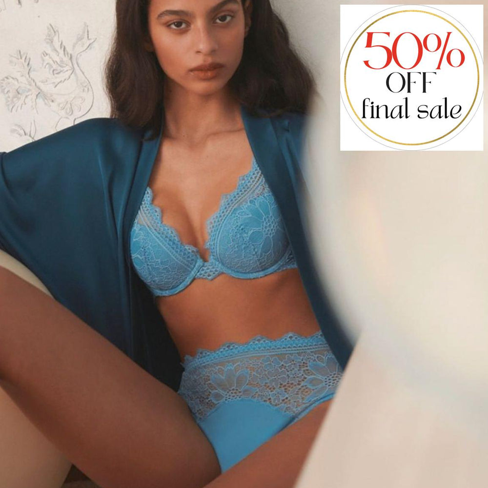Simone Perele Freesia High Waist Brief 1A1770-Panties-Simone Perele-Himalayan Blue-Small-Anna Bella Fine Lingerie, Reveal Your Most Gorgeous Self!