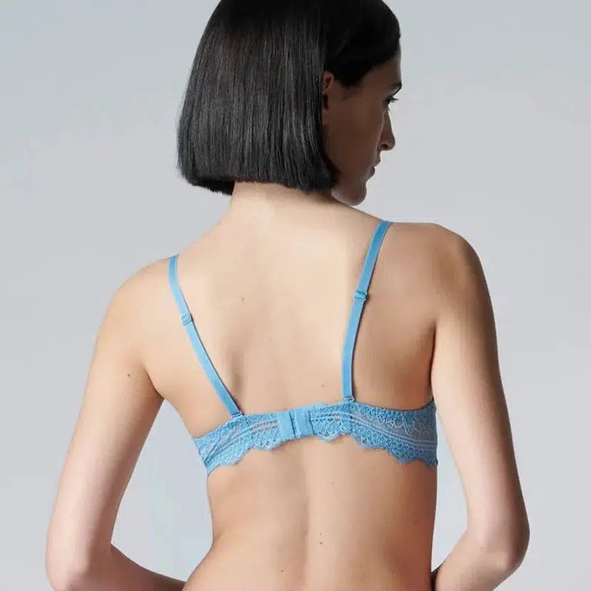 Simone Perele Freesia Triangle Push Up Bra 1A1347-Anna Bella Fine Lingerie-Himalayan Blue-32-B