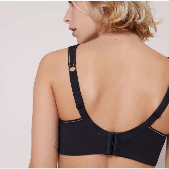 Simone Perele Harmony UW High Impact Sports Bra in Black 1SA262-Sports Bras-Simone Perele-Black-36-C-Anna Bella Fine Lingerie, Reveal Your Most Gorgeous Self!