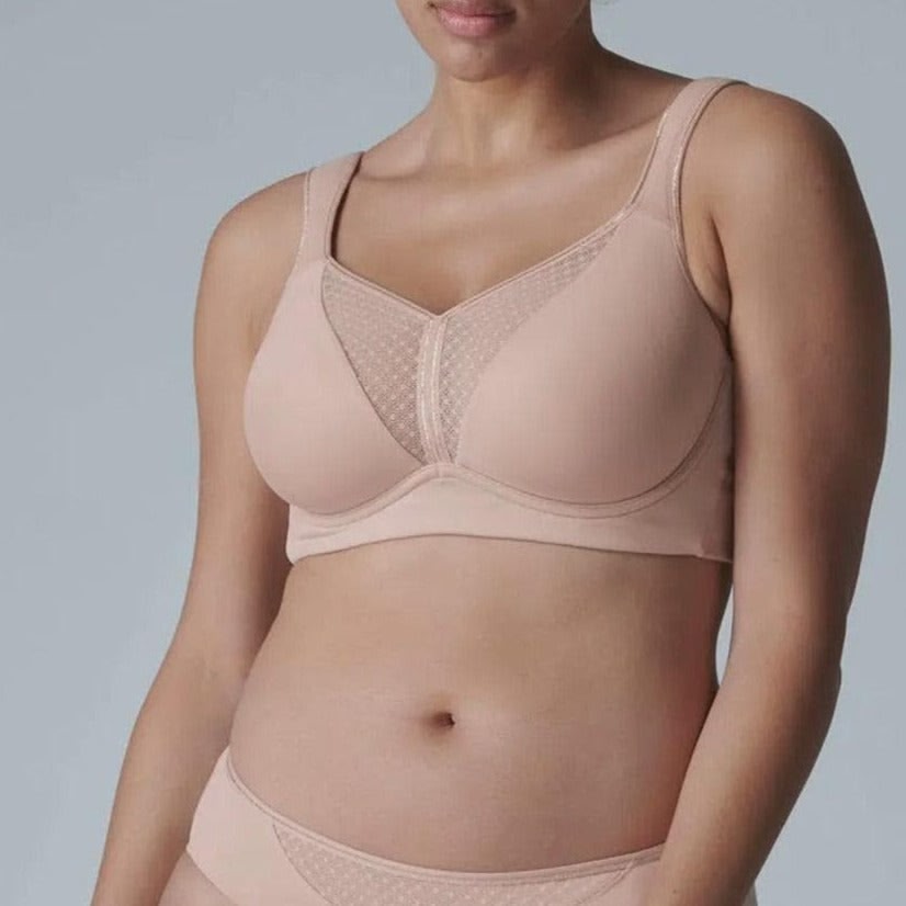 Simone Perele Harmony UW High Impact Sports Bra in Yogi Pink 1SA262-Sports Bras-Simone Perele-Yogi Pink-36-D-Anna Bella Fine Lingerie, Reveal Your Most Gorgeous Self!