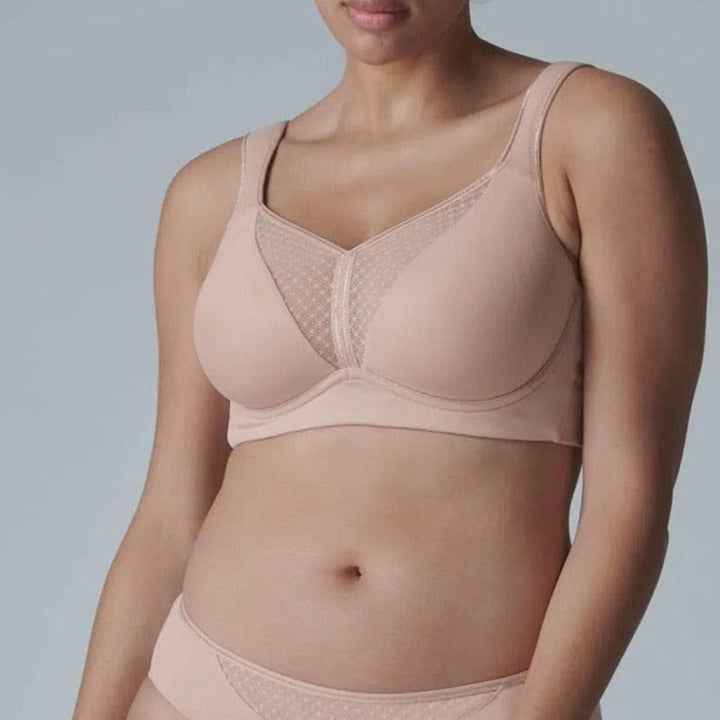 Simone Perele Harmony UW High Impact Sports Bra in Yogi Pink 1SA262-Sports Bras-Simone Perele-Yogi Pink-36-D-Anna Bella Fine Lingerie, Reveal Your Most Gorgeous Self!