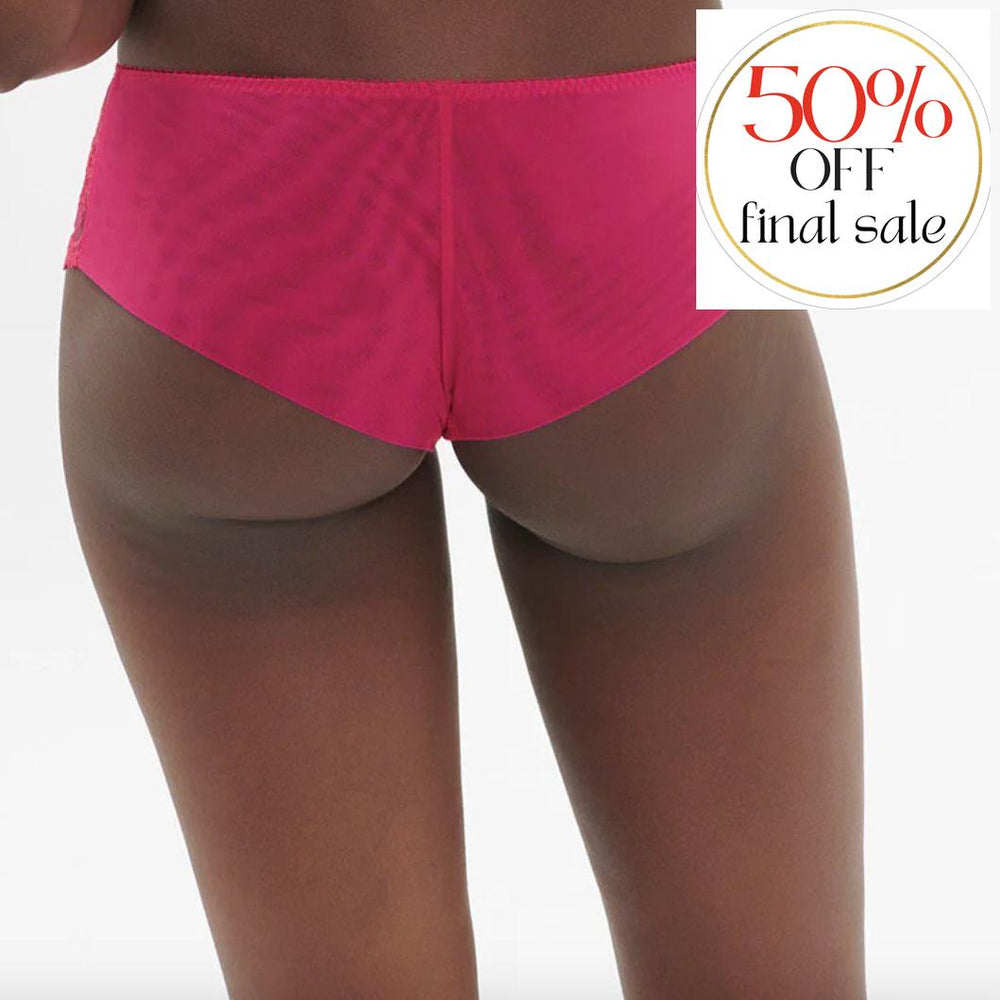 Simone Perele Intrigue Boyshort 1E2630 in Disco Pink-Panties-Simone Perele-Disco Pink-XSmall-Anna Bella Fine Lingerie, Reveal Your Most Gorgeous Self!