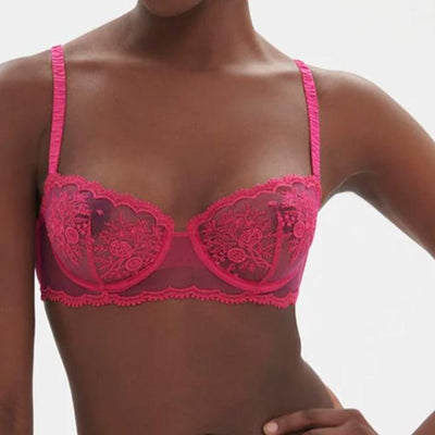 Simone Perele Intrigue Demi Cup Bra 1E2330 in Disco Pink-Anna Bella Fine Lingerie-Disco Pink-32-C