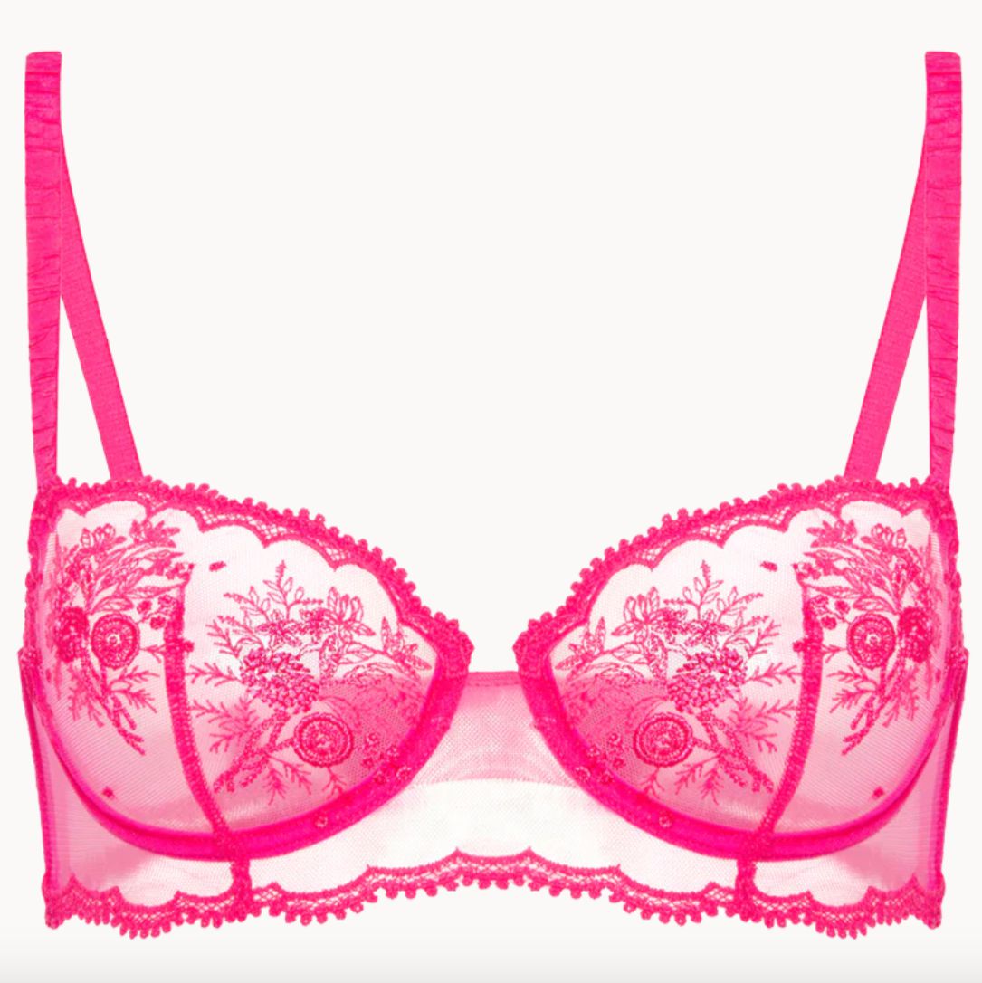 Simone Perele Intrigue Demi Cup Bra 1E2330 in Disco Pink-Anna Bella Fine Lingerie-Disco Pink-32-C