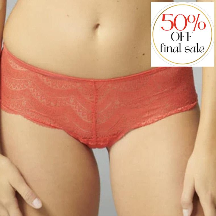 Simone Perele Karma Boyshort in Folly Red 12V630-Panties-Simone Perele-Folly Red-XSmall (1)-Anna Bella Fine Lingerie, Reveal Your Most Gorgeous Self!