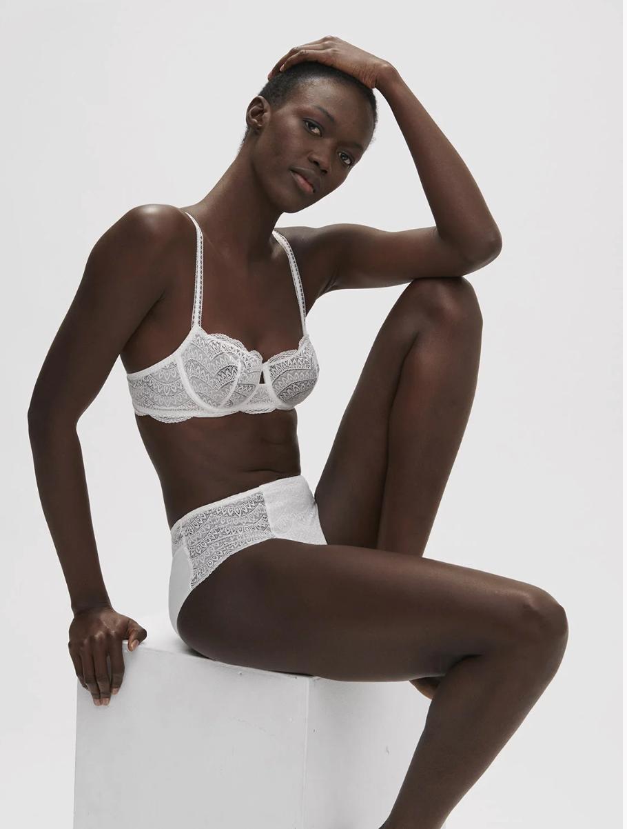 Simone Perele Karma Demi Cup Bra in Ivory 12V330-Bras-Simone Perele-Ivory-32-B-Anna Bella Fine Lingerie, Reveal Your Most Gorgeous Self!