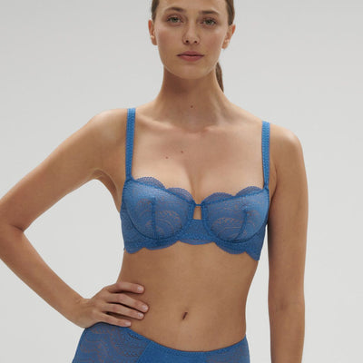 Simone Perele Karma Demi Cup Bra in Myosotis Blue 12V330-Anna Bella Fine Lingerie-Myosotis Blue-32-B