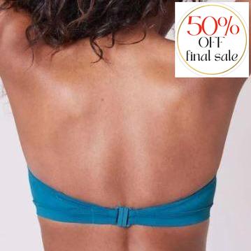 Simone Perele Loulou Bandeau Strapless Bikini Top 1DDB32-Swimwear-Simone Perele-Zellige Blue-XSmall (1)-Anna Bella Fine Lingerie, Reveal Your Most Gorgeous Self!