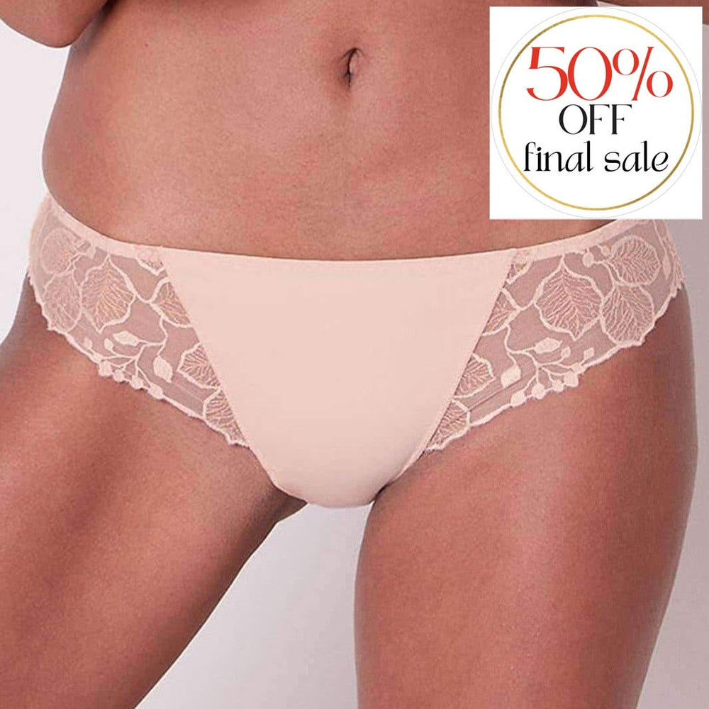 Simone Perele Lumineuse Bikini 13L720-Panties-Simone Perele-Petal Powder-XSmall-Anna Bella Fine Lingerie, Reveal Your Most Gorgeous Self!