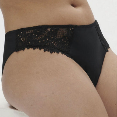 Black Medium Panties with lace - ANNA ROSA LINGERIE