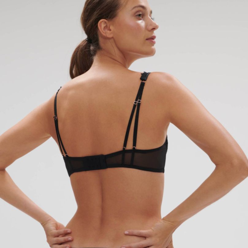 Simone Perele Mystic Half Cup Bra 1D3330 in Black-Bras-Simone Perele-Black-32-B-Anna Bella Fine Lingerie, Reveal Your Most Gorgeous Self!